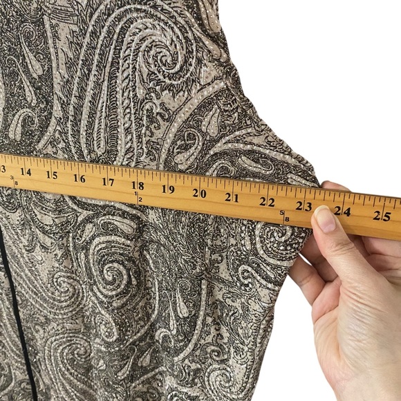 Dress Barn Collection Gold Paisley Zip Jacket Size 16W - Picture 8 of 15